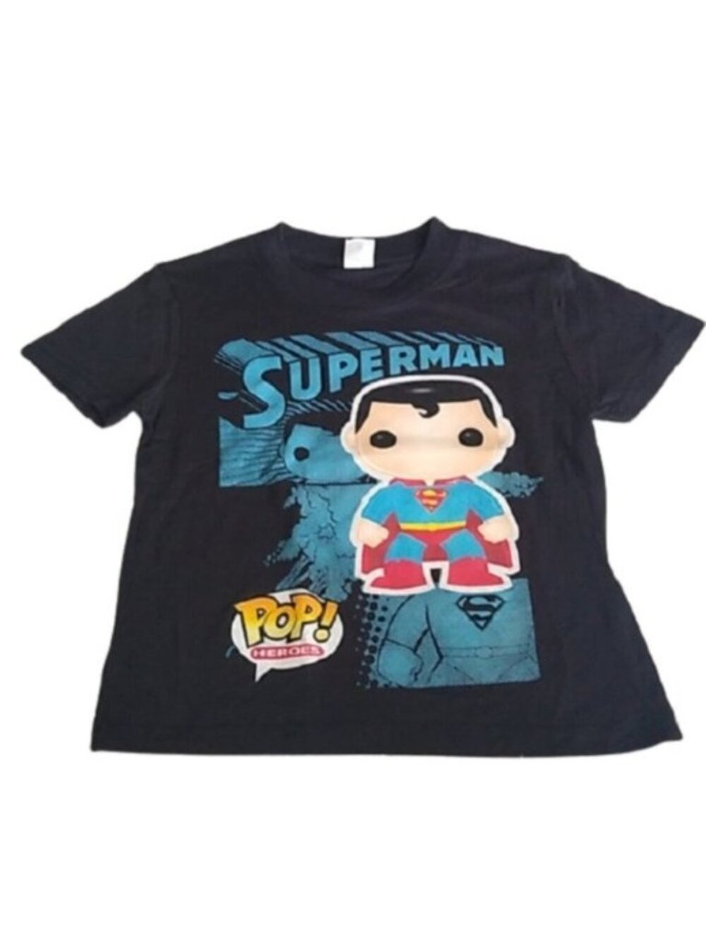 Boy's Funko Pop Heroes Superman T-shirt, Black Small 6/7